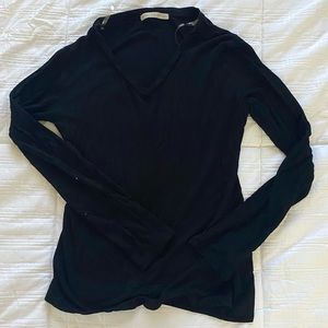 Black slim fitting long sleeve